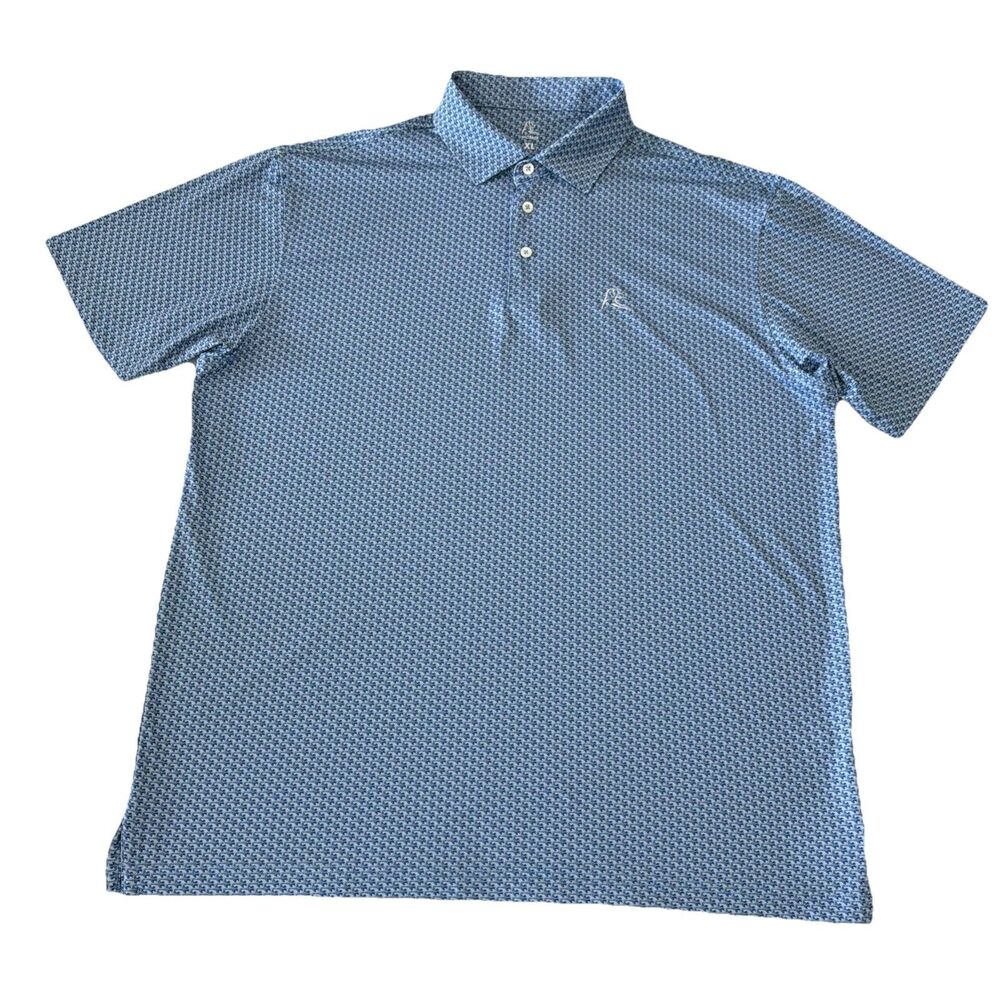 Rhoback Blue Angels Mens XL The Flyover Fighter Jet Performance Golf Polo Shirt - Picture 3 of 16